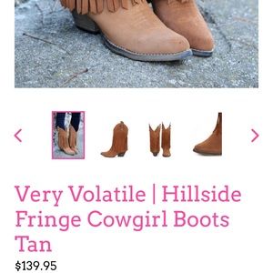 Very volatile fringe boots 8.5